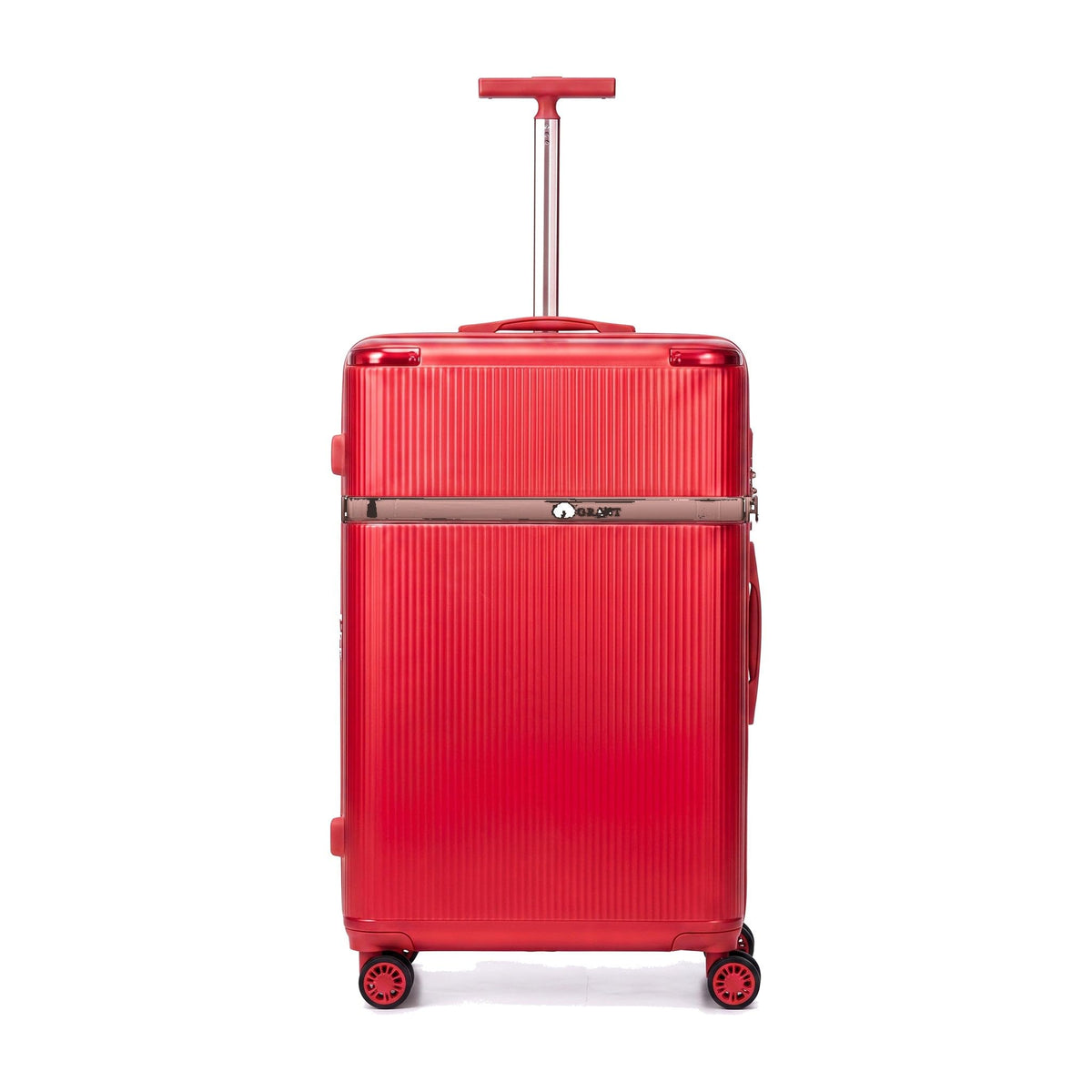 GRANT Fluted Hard Shell Suitcase in Red
