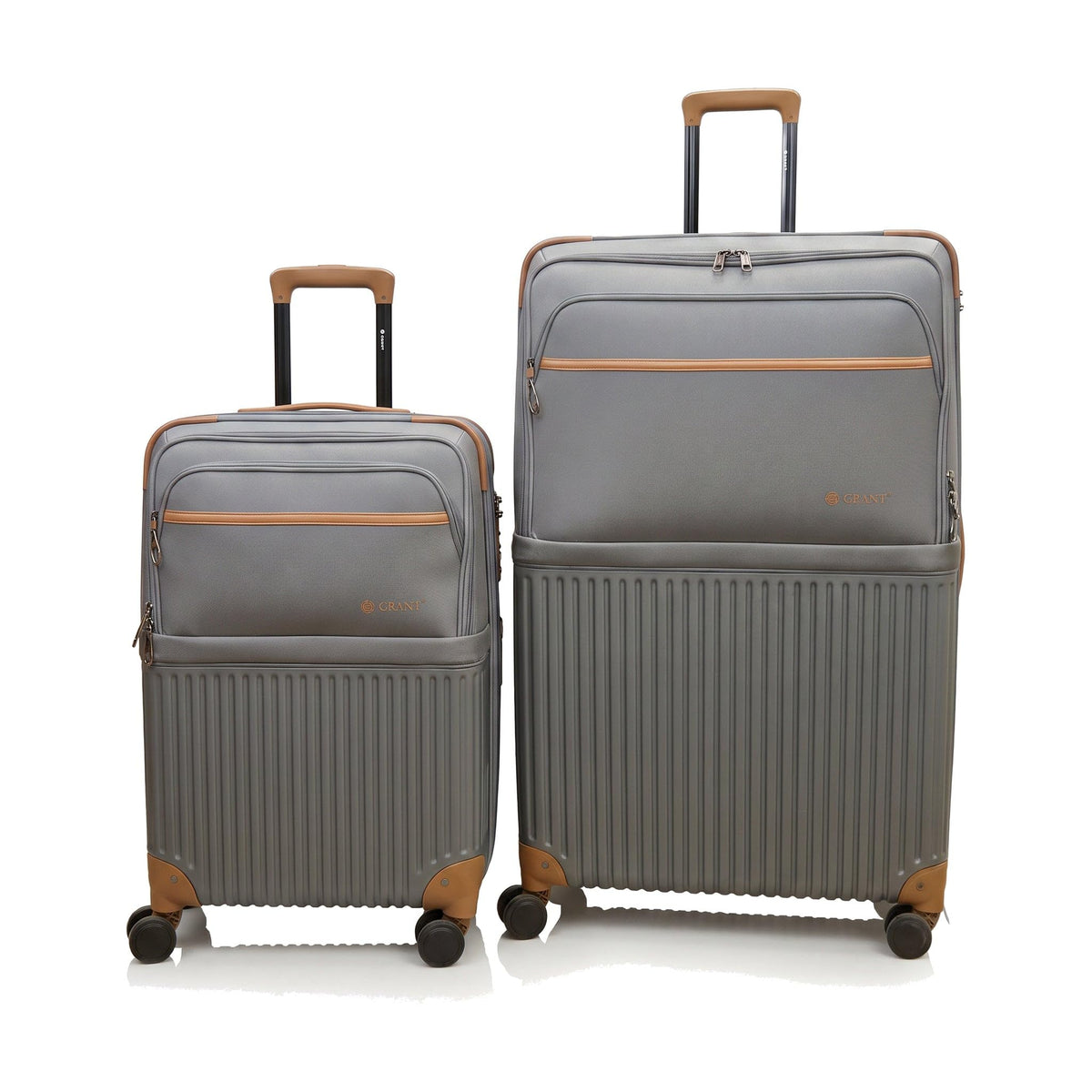 GRANT Designer Suitcase Set in Charcoal, Set of 2 (20"+28")
