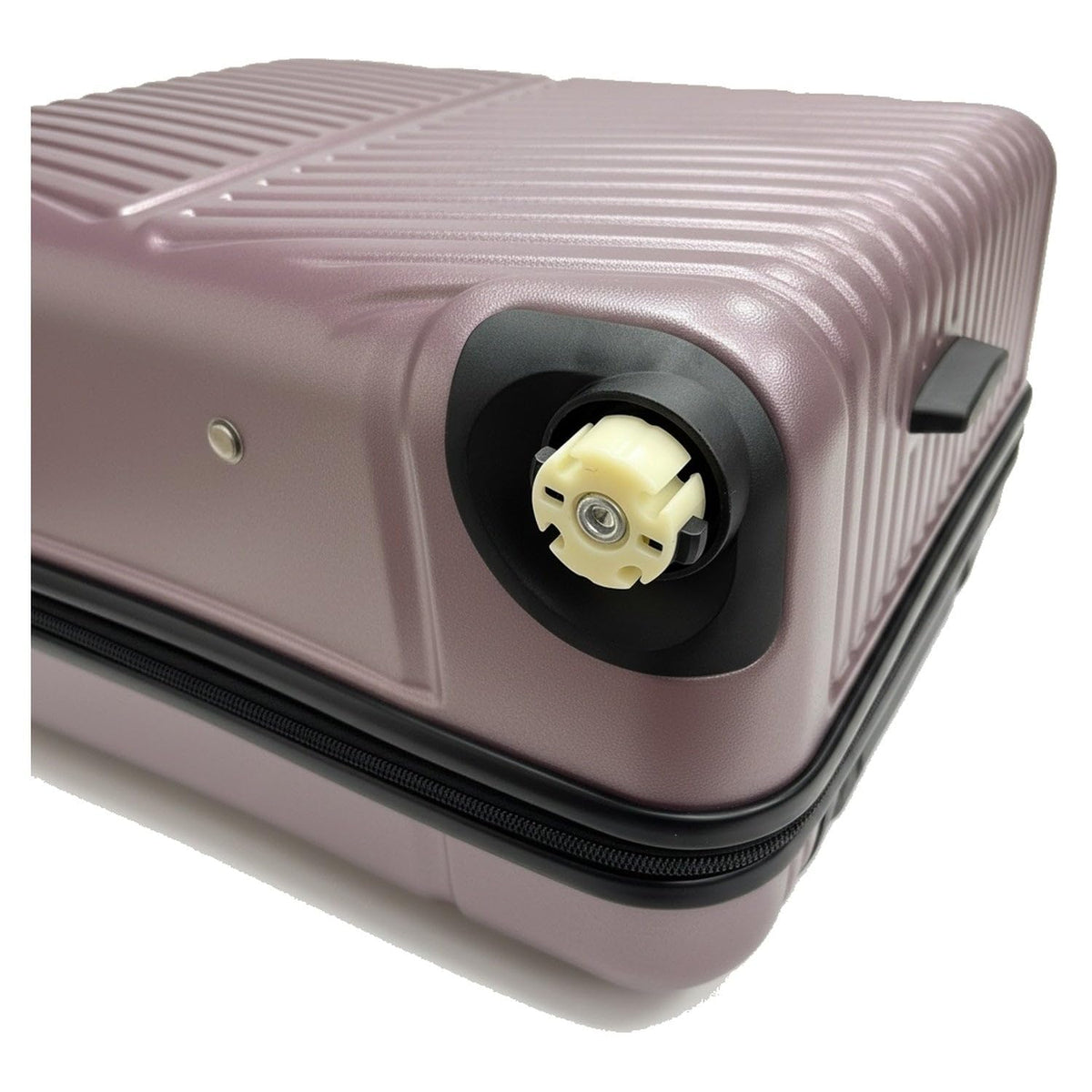 Ezzyrol Flint Ribbed Hard Shell Suitcase in Plum