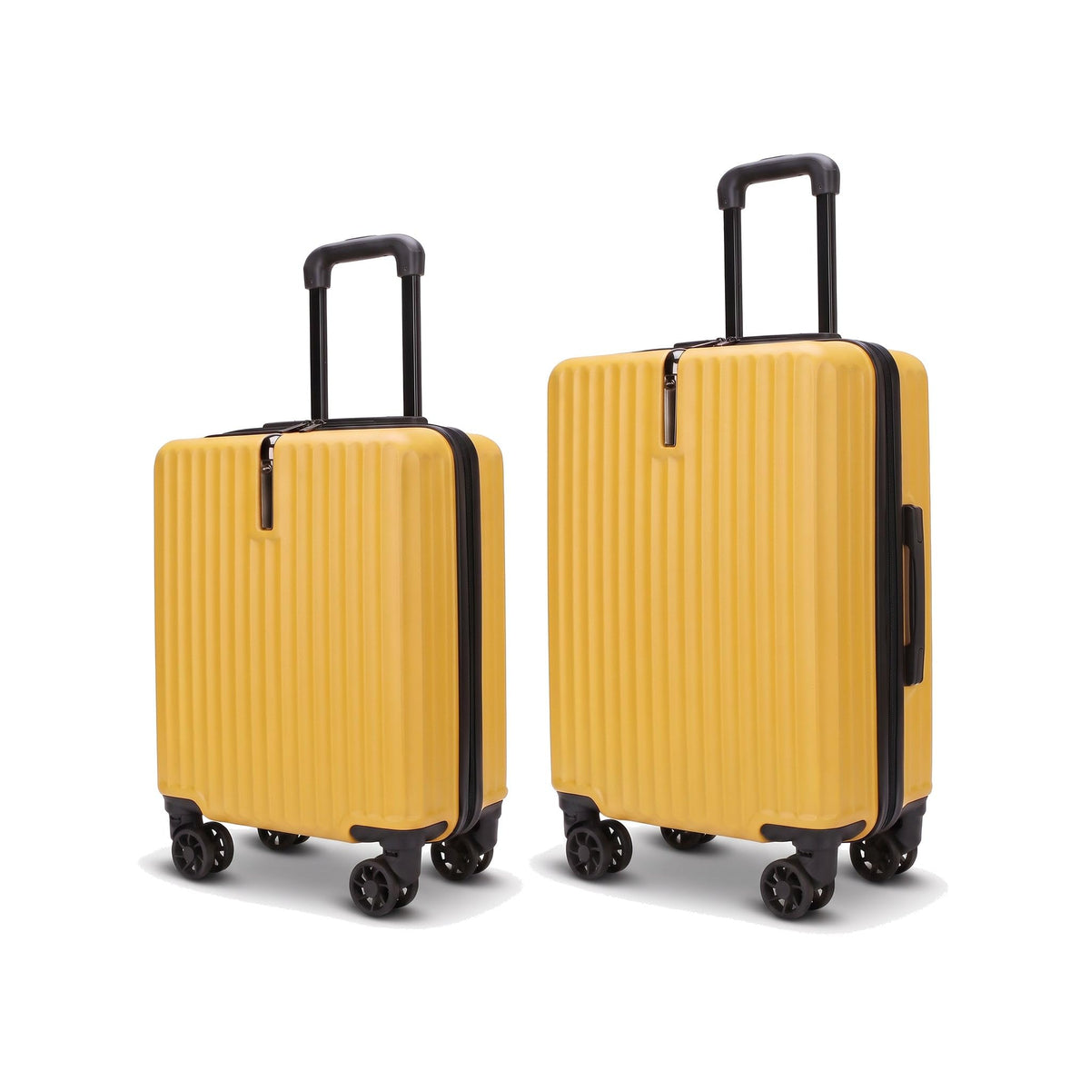 Justpack Lattice Hard Shell Luggage Set of 2 in Yellow, Set of 2