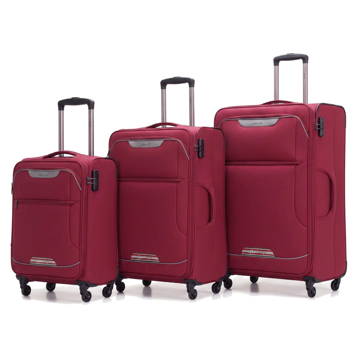Justpack BL78 Soft Shell Suitcase in Burgundy
