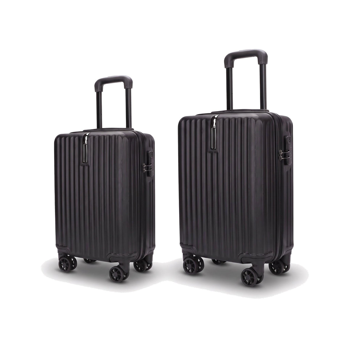 Justpack Lattice Hard Shell Underseat and Cabin Suitcase in Black