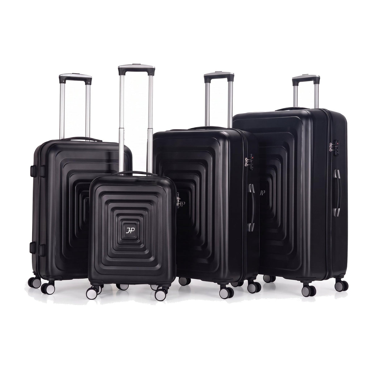 JustPack 8888 Squares ABS Hard Shell Suitcase & Nesting Sets in Black
