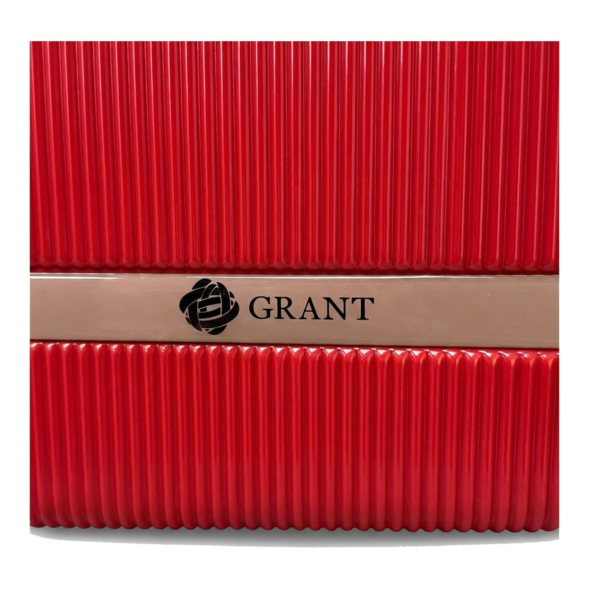 GRANT Fluted Hard Shell Suitcase Set in Red
