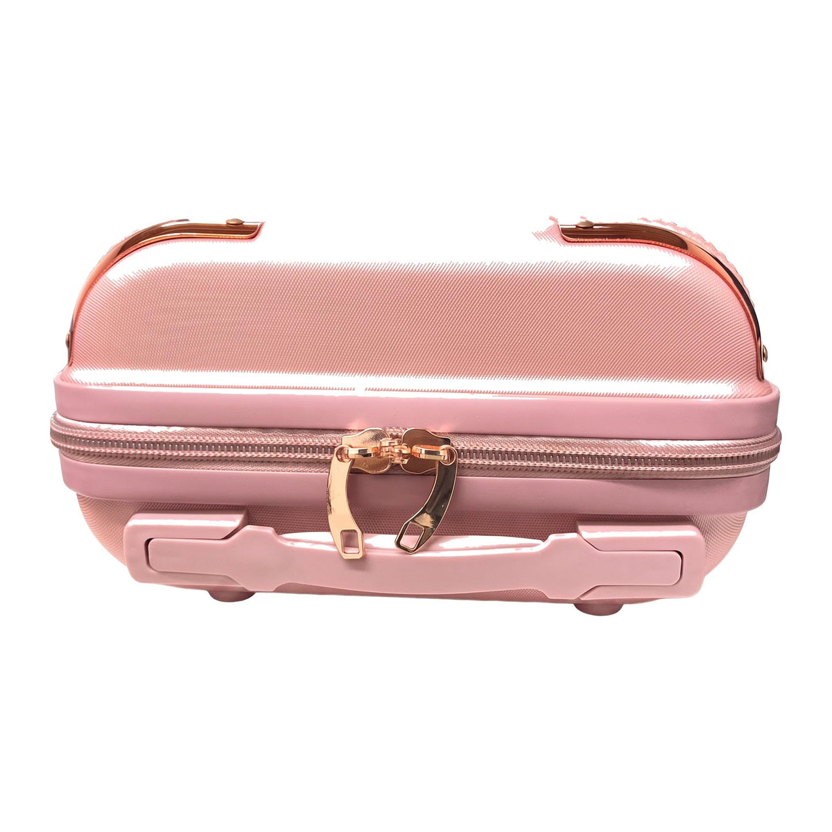 GRANT Fluted Hard Shell Suitcase in Pink, 12" Vanity Case (11L)