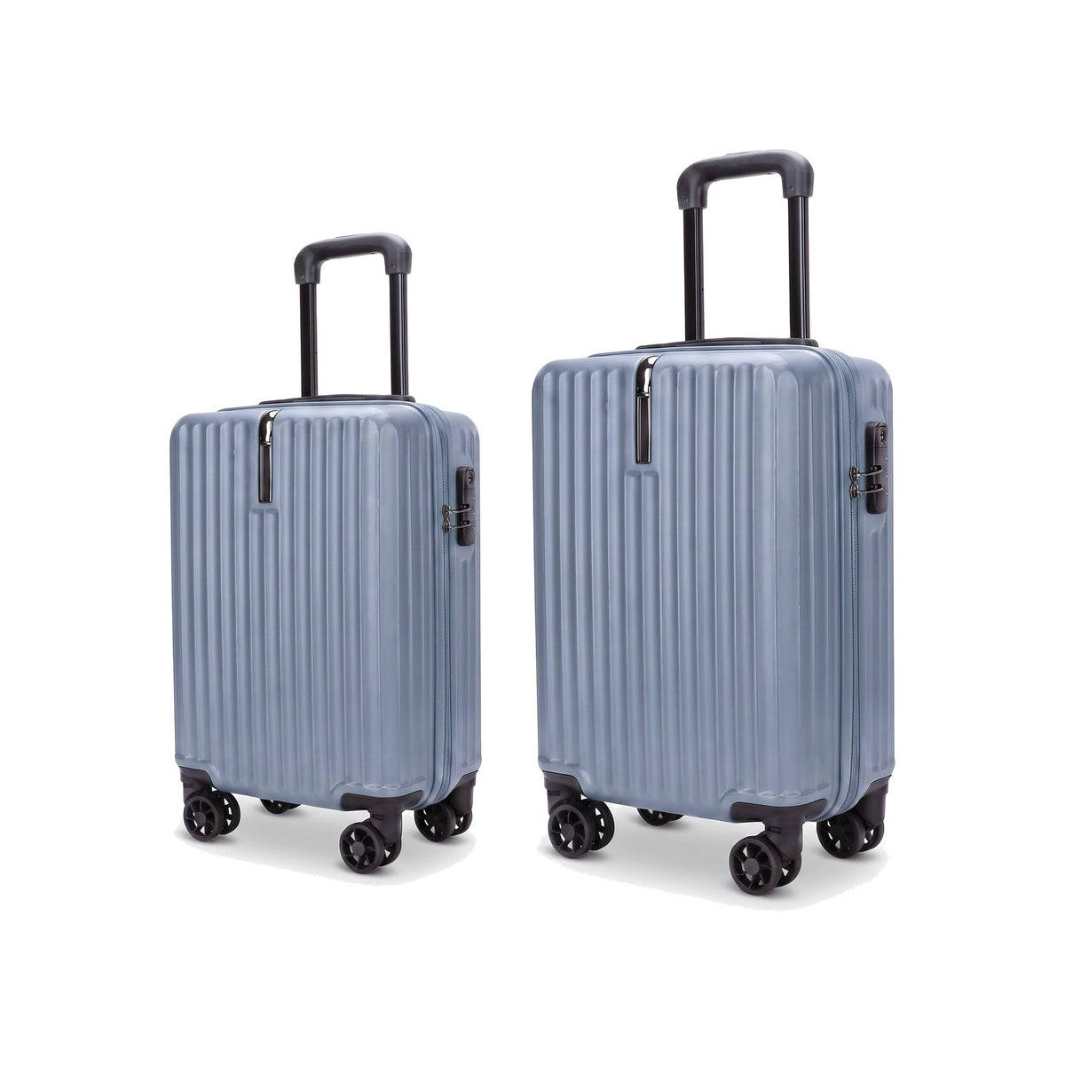 Justpack Lattice Hard Shell Luggage Set of 2 in Grey, Set of 2