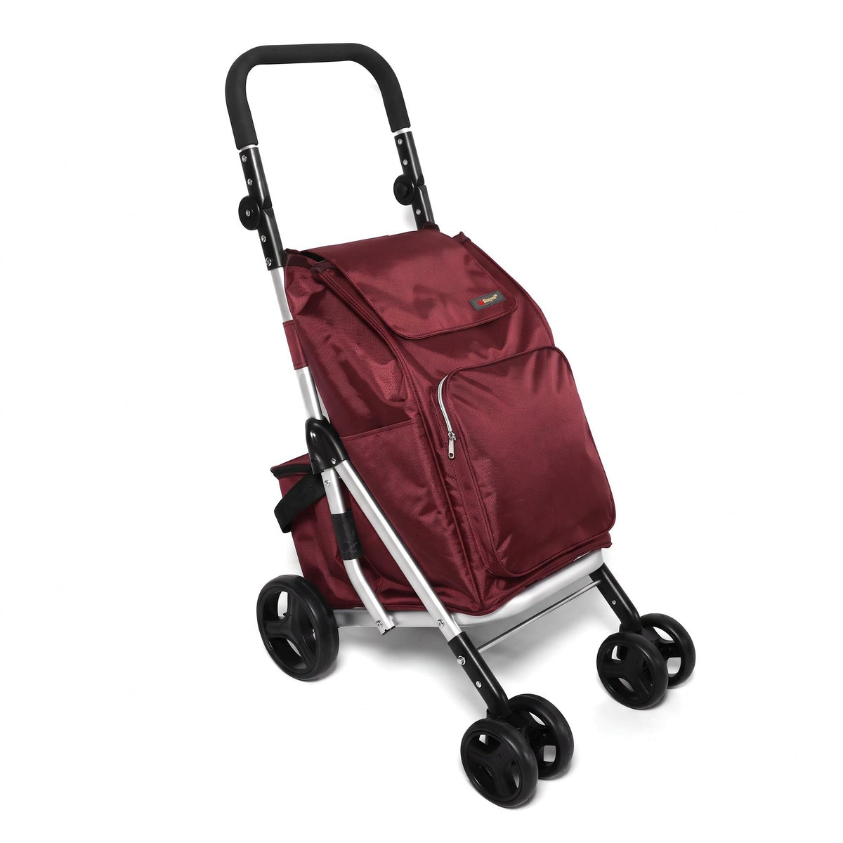 Ezzyrol 50L Folding Shopping Trolley in Burgundy