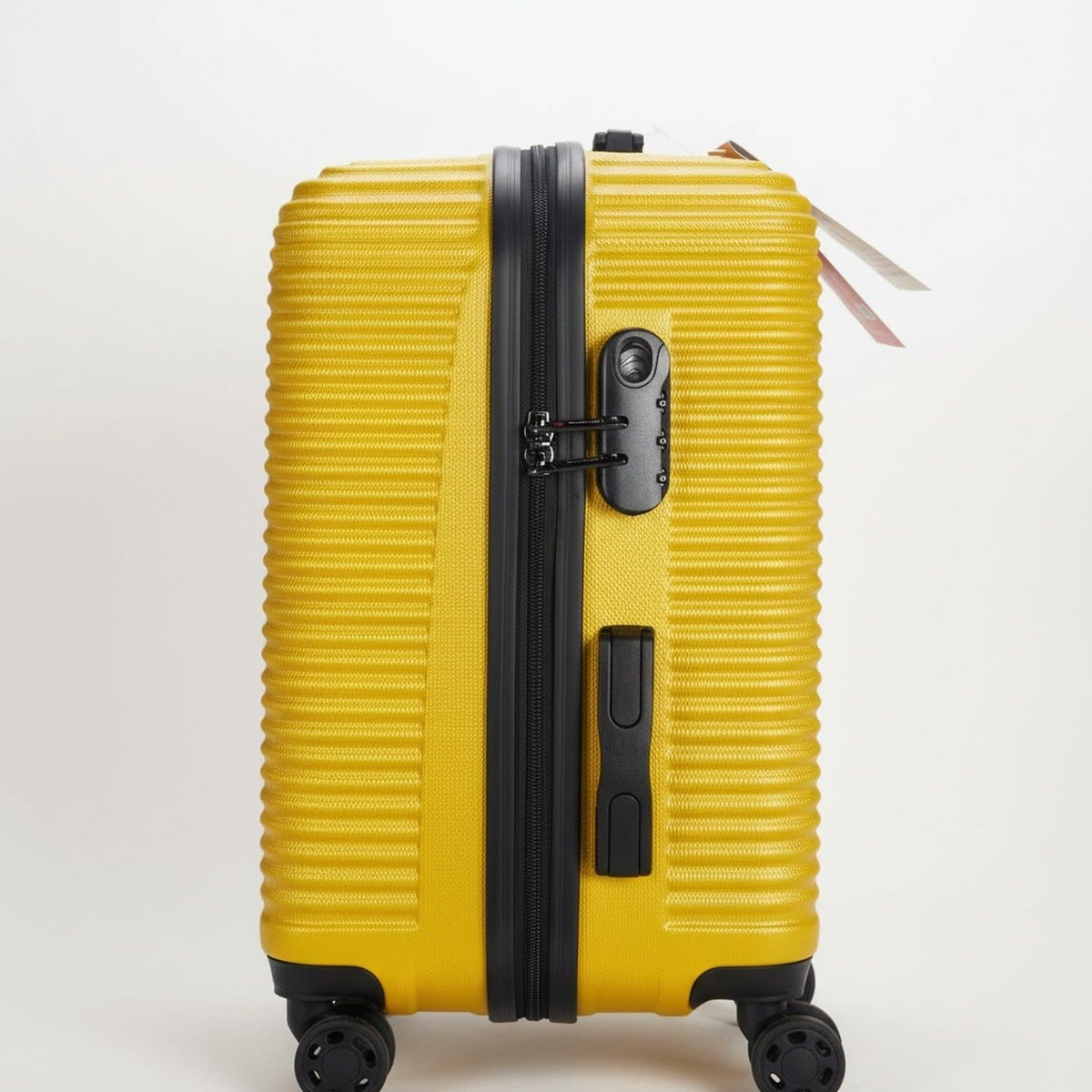 Ezzyrol 8440 ABS Hard Shell Luggage Set of 5 in Yellow, Set of 3, 20 26 and 28 Inch