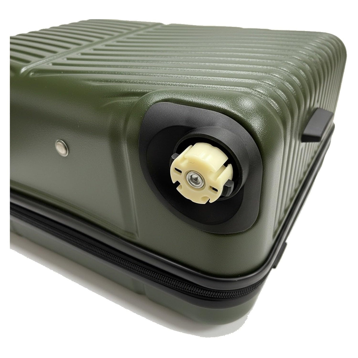 Ezzyrol Flint Ribbed Hard Shell Suitcase in Army Green