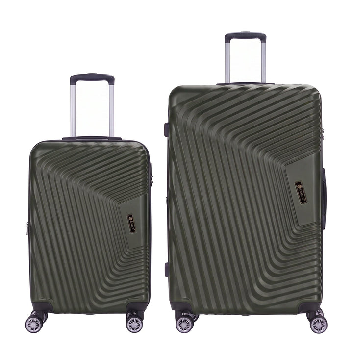 Ezzyrol Grays ABS Hard Shell Luggage Set in Army Green, Set of 2, 20 and 32 Inch
