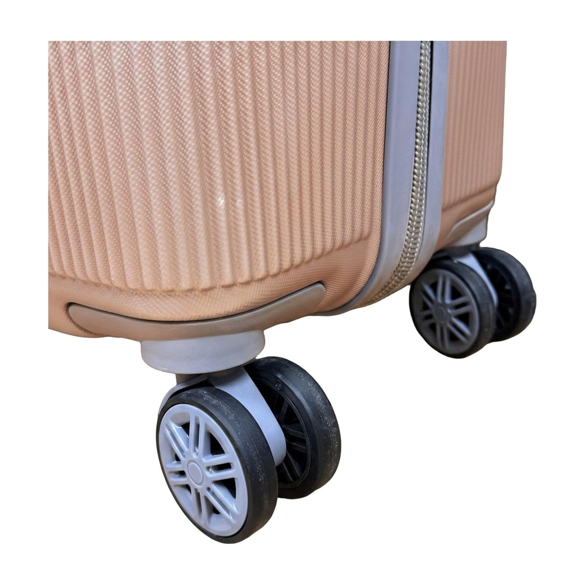 GRANT Fluted Hard Shell Suitcase Set in Rose Gold