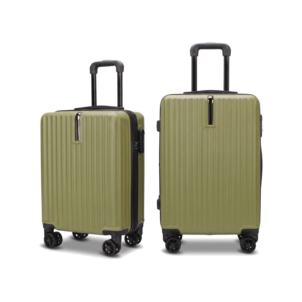 Justpack Lattice Hard Shell Luggage Set of 2 in Green