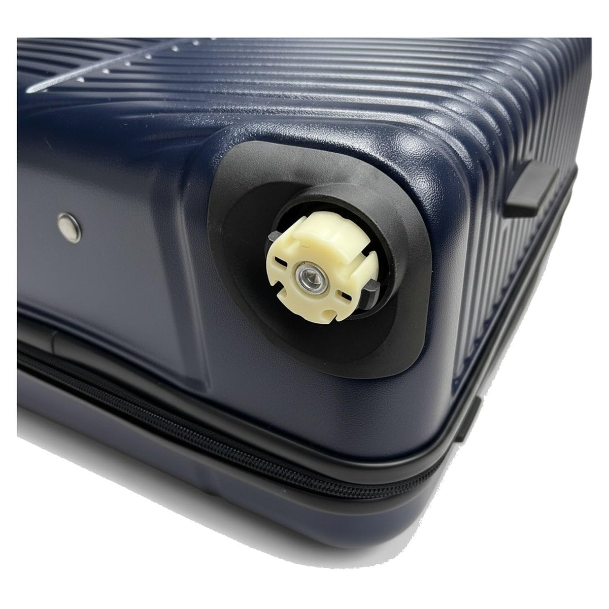 Ezzyrol Flint Ribbed Hard Shell Suitcase in Navy