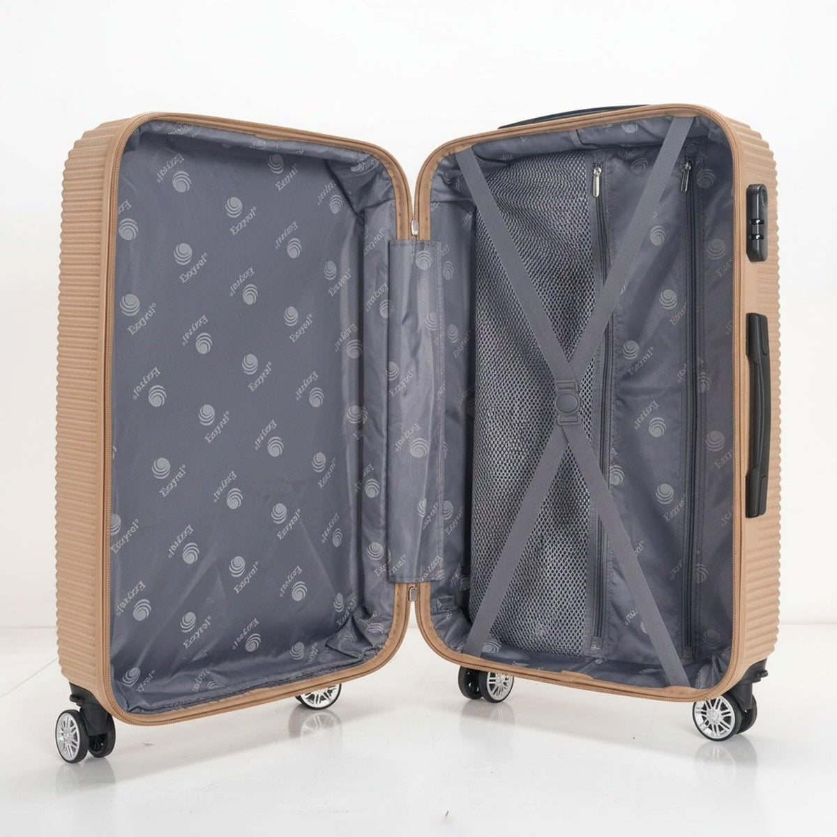Ezzyrol 8440 ABS Hard Shell Luggage Set of 5 in Beige