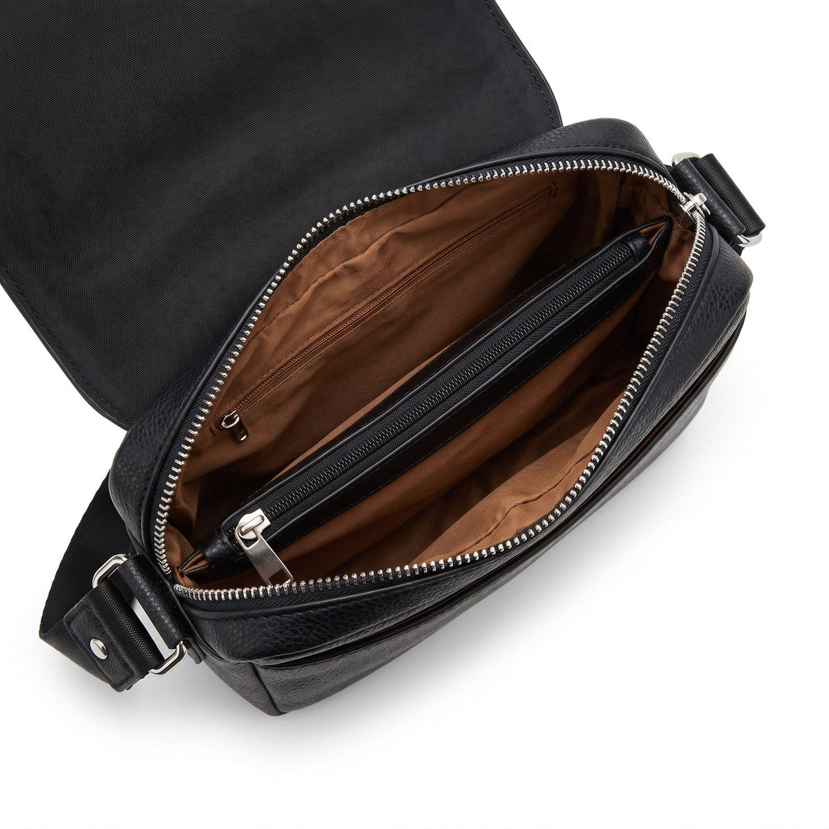 JUSTPACK Fold flap-over crossbody bag, internal organisation