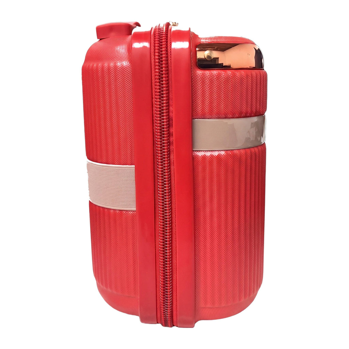 GRANT Fluted Hard Shell Suitcase in Red, 12" Vanity Case (11L)