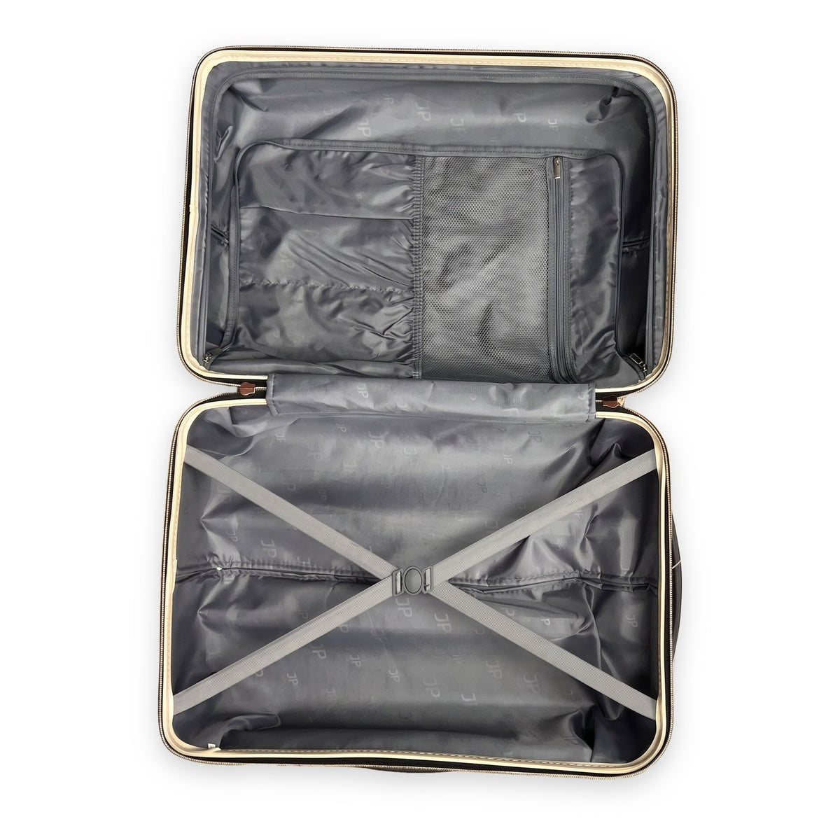 JustPack 8889 Curve Hard Shell Suitcase - Lightweight ABS Cabin Luggage & 4-Piece Set in Cream