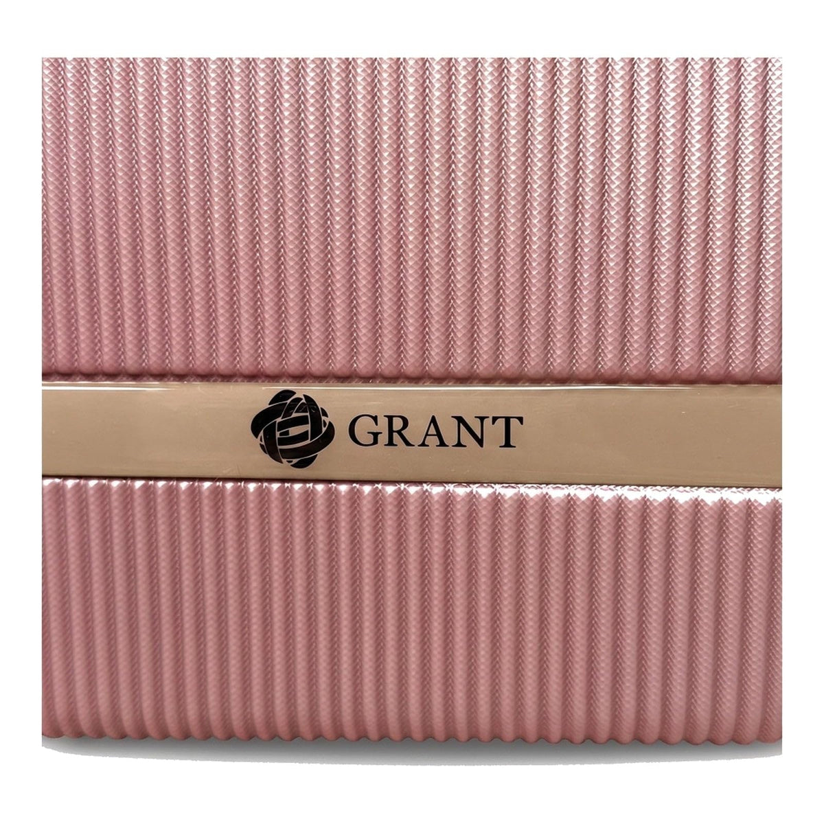 GRANT Fluted Hard Shell Suitcase in Pink, 12" Vanity Case (11L)