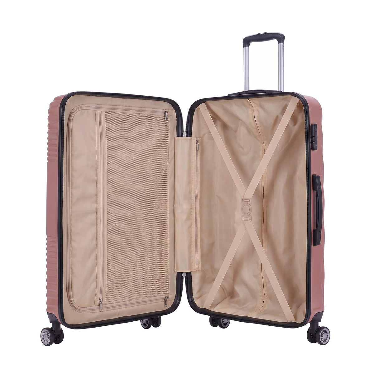 Ezzyrol Grays ABS Hard Shell Suitcase in Rose Gold