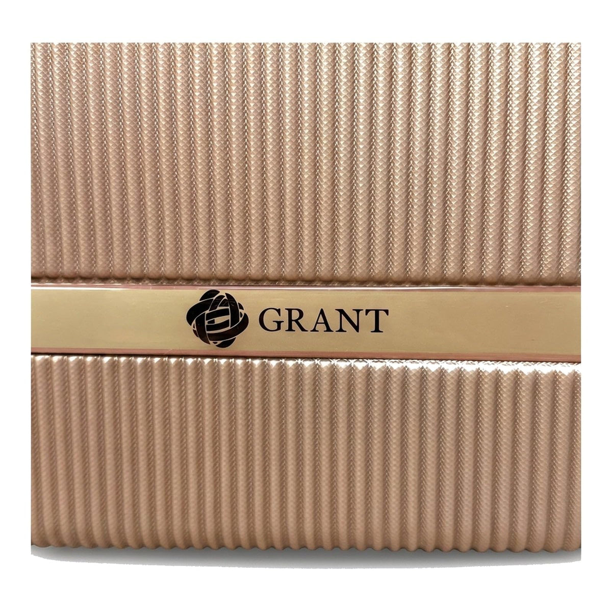 GRANT Fluted Hard Shell Suitcase in Rose Gold, 12" Vanity Case (11L)