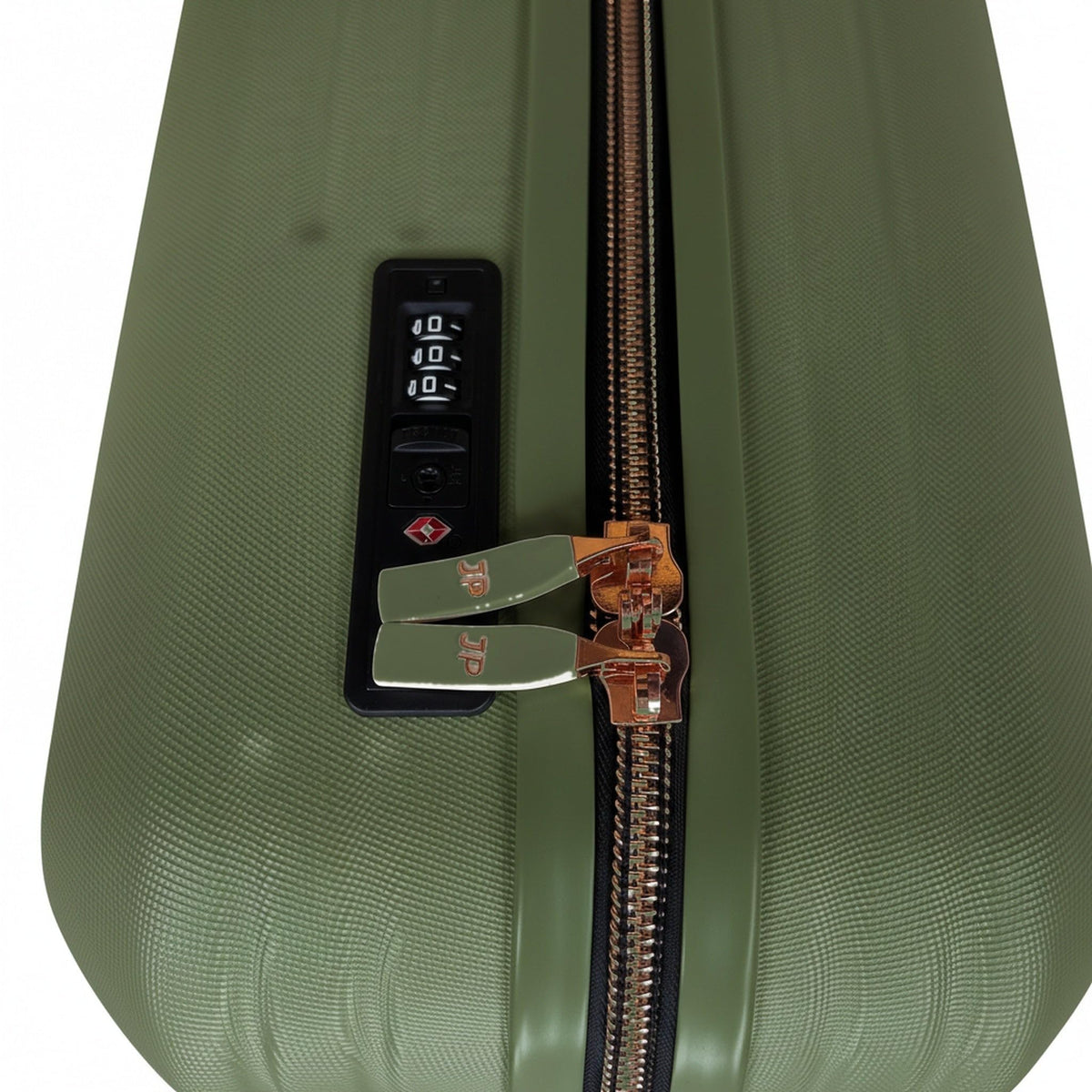 JustPack 8889 Curve Hard Shell Suitcase - Lightweight ABS Cabin Luggage & 4-Piece Set in Olive