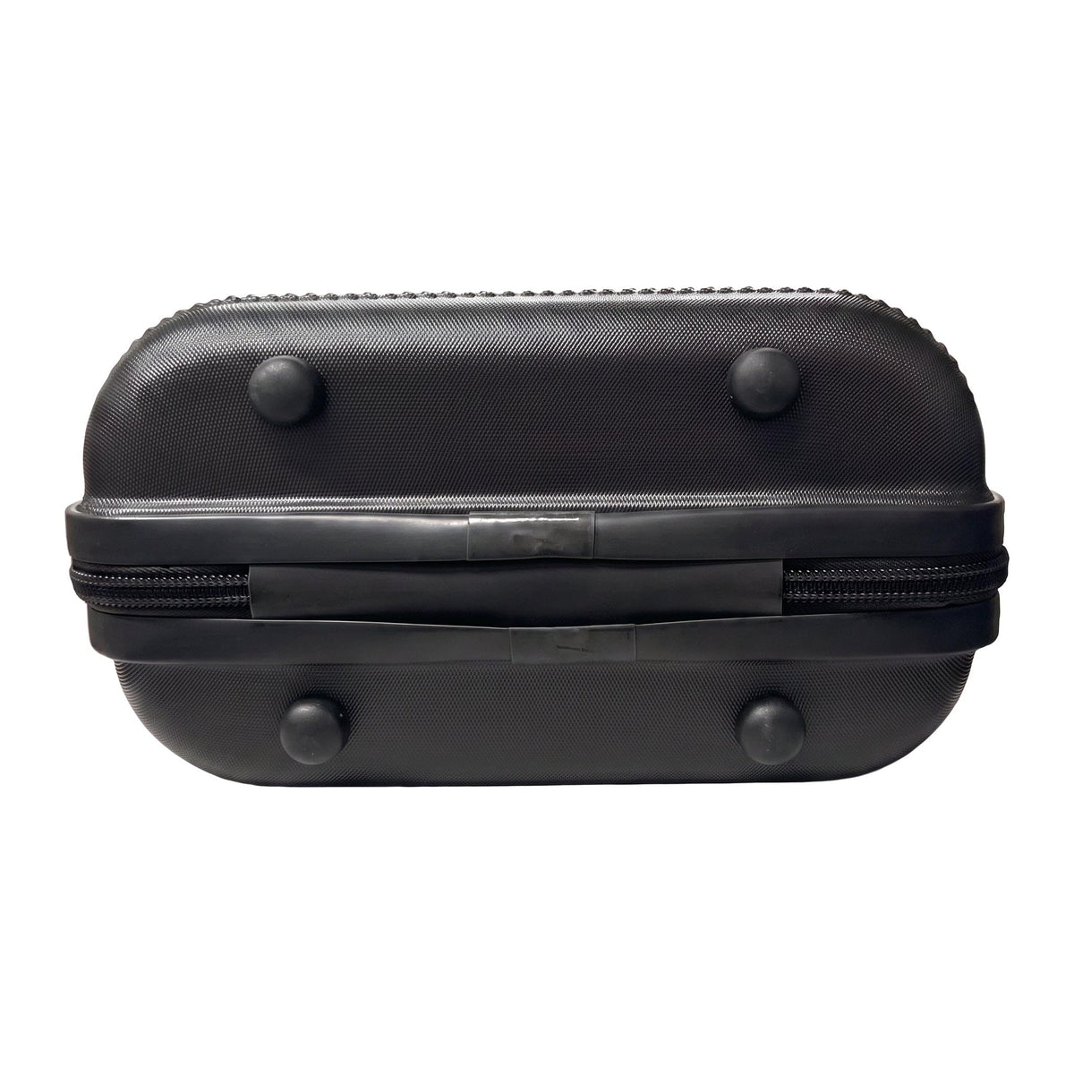 GRANT Fluted Hard Shell Suitcase in Black, 12" Vanity Case (11L)