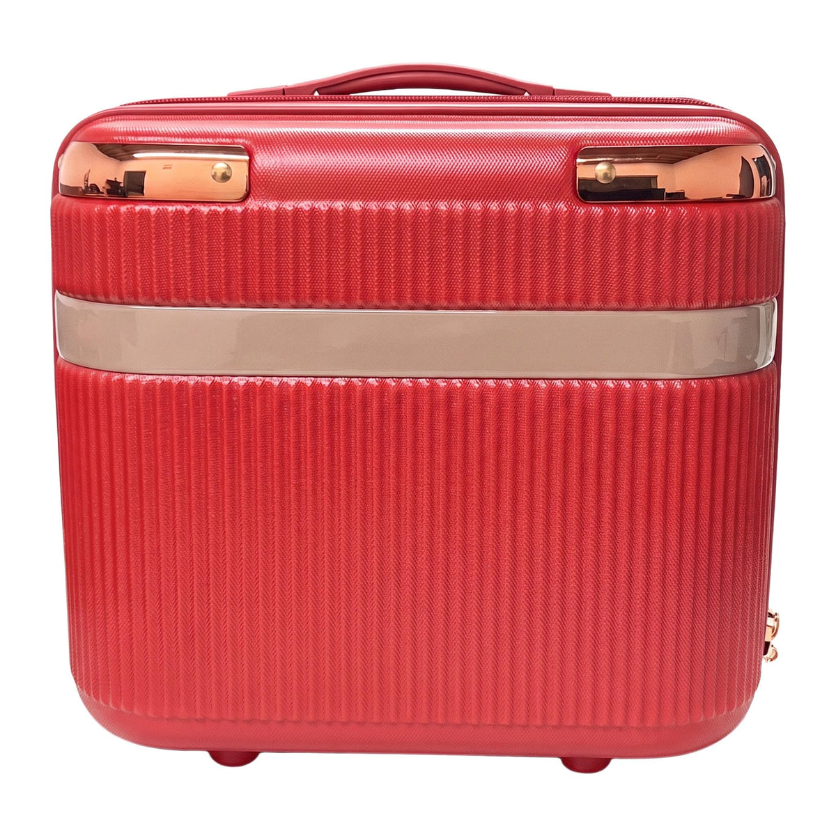 GRANT Fluted Hard Shell Suitcase Set in Red
