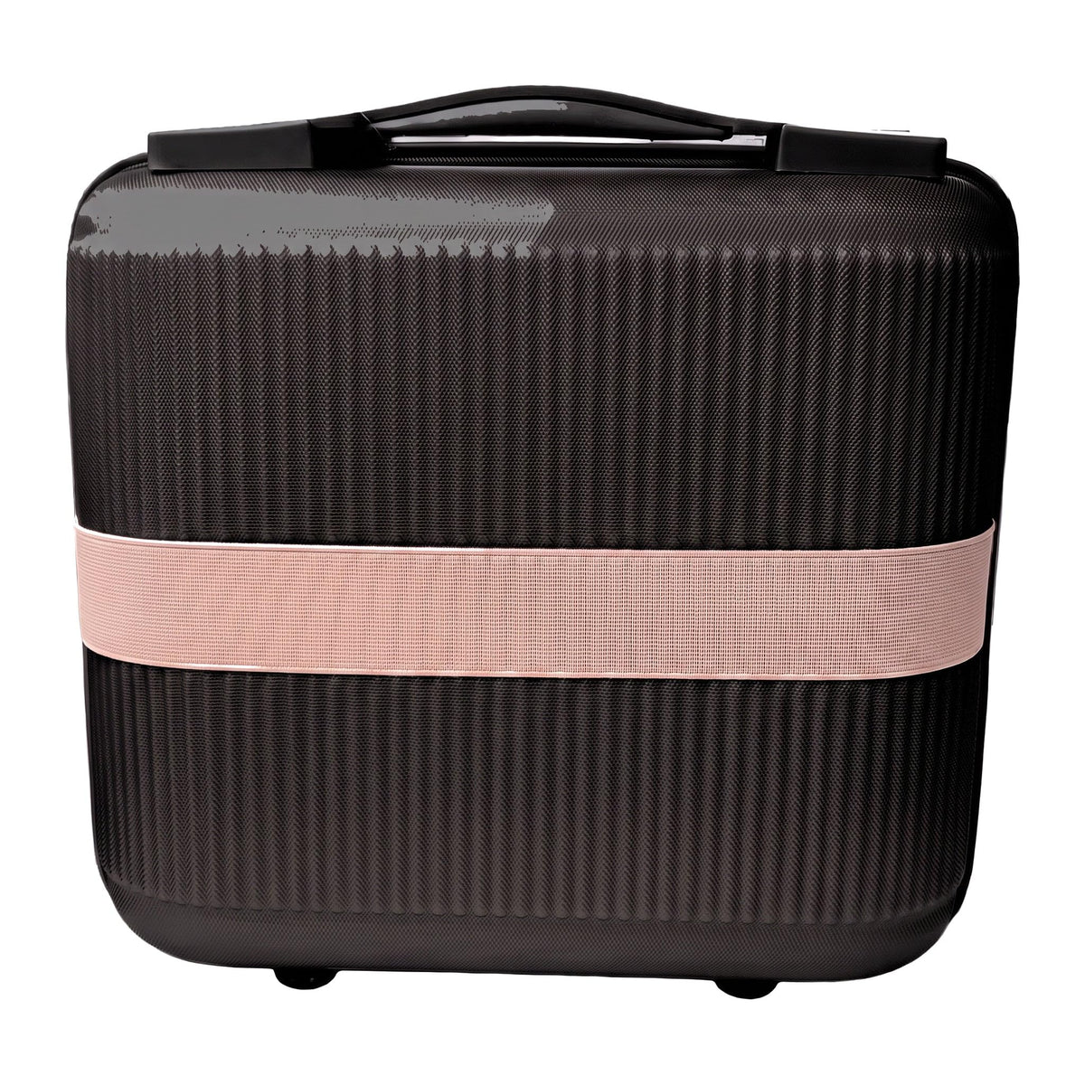 GRANT Fluted Hard Shell Suitcase in Black, 12" Vanity Case (11L)