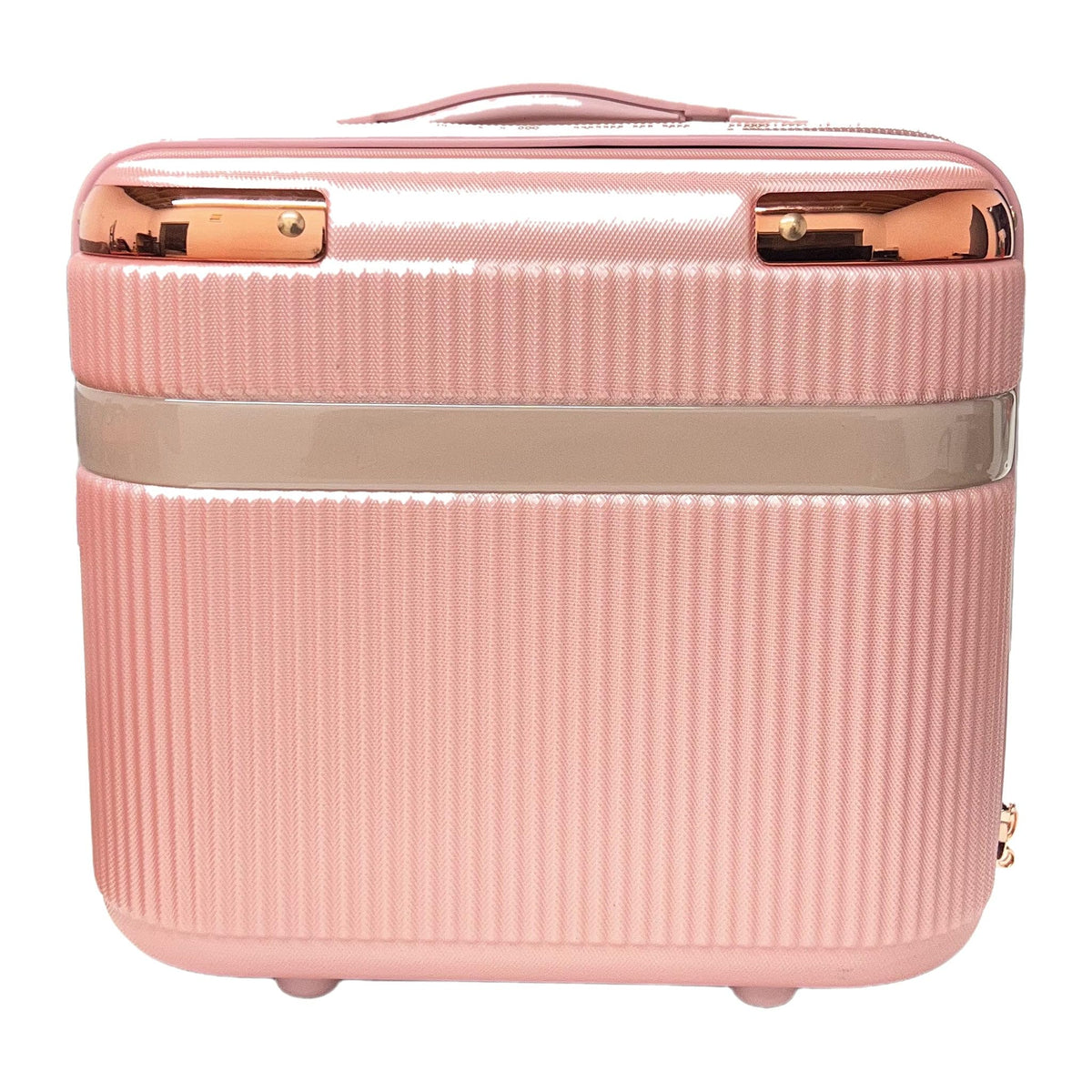 GRANT Fluted Hard Shell Suitcase Set in Pink