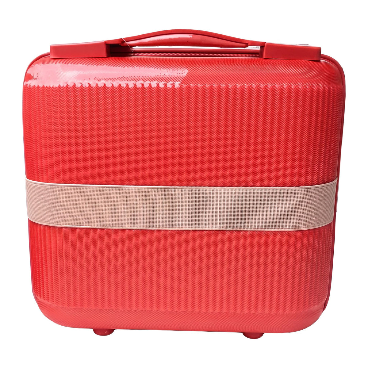 GRANT Fluted Hard Shell Suitcase in Red, 12" Vanity Case (11L)