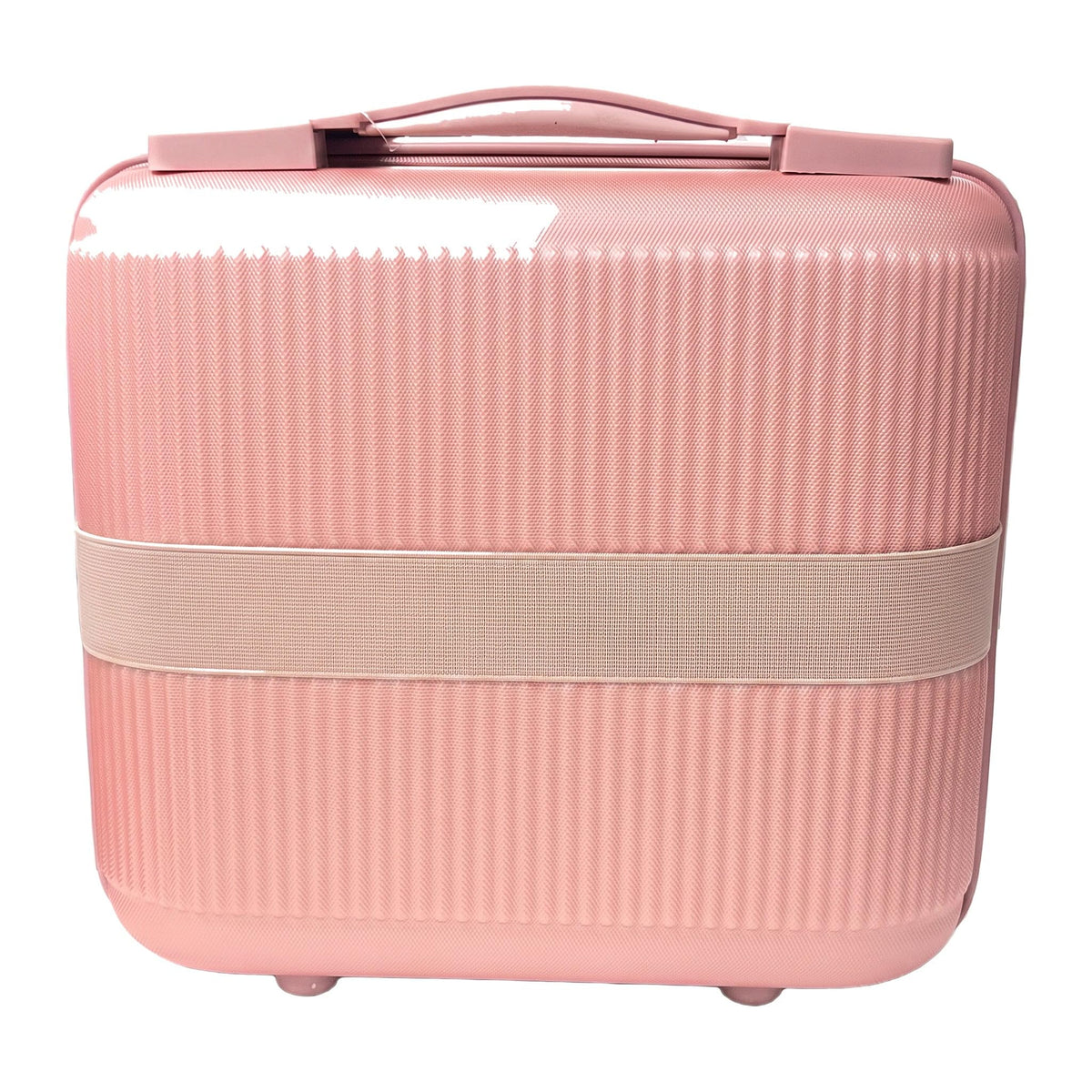 GRANT Fluted Hard Shell Suitcase in Pink, 12" Vanity Case (11L)