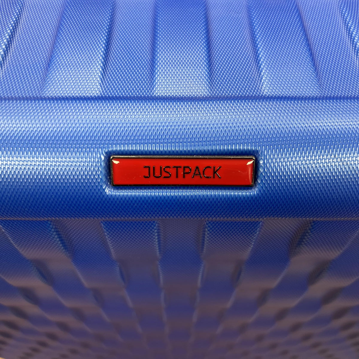 Justpack JP104 Basket-Weave Hard Shell Luggage Set in Blue
