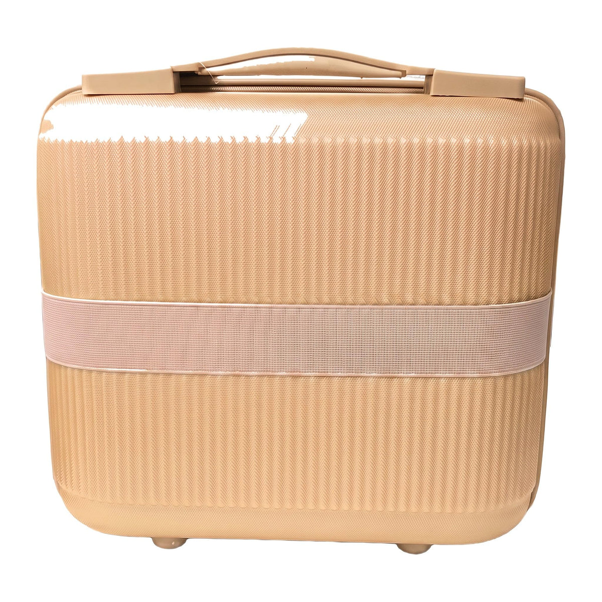 GRANT Fluted Hard Shell Suitcase in Rose Gold, 12" Vanity Case (11L)