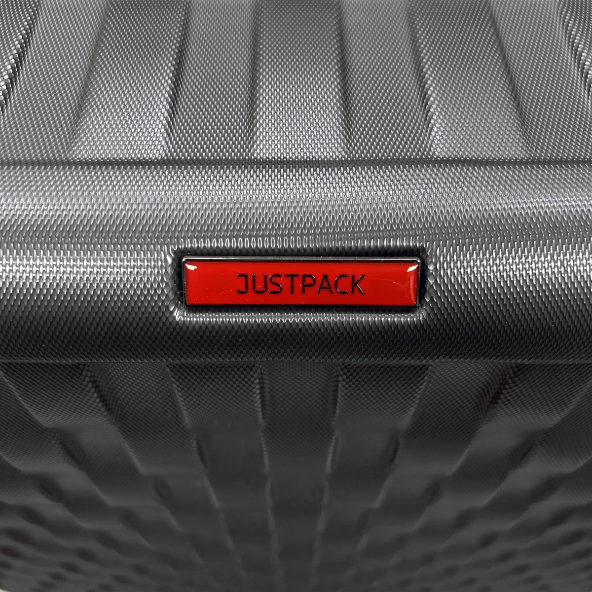 Justpack JP104 Basket-Weave Hard Shell Luggage Set in Charcoal