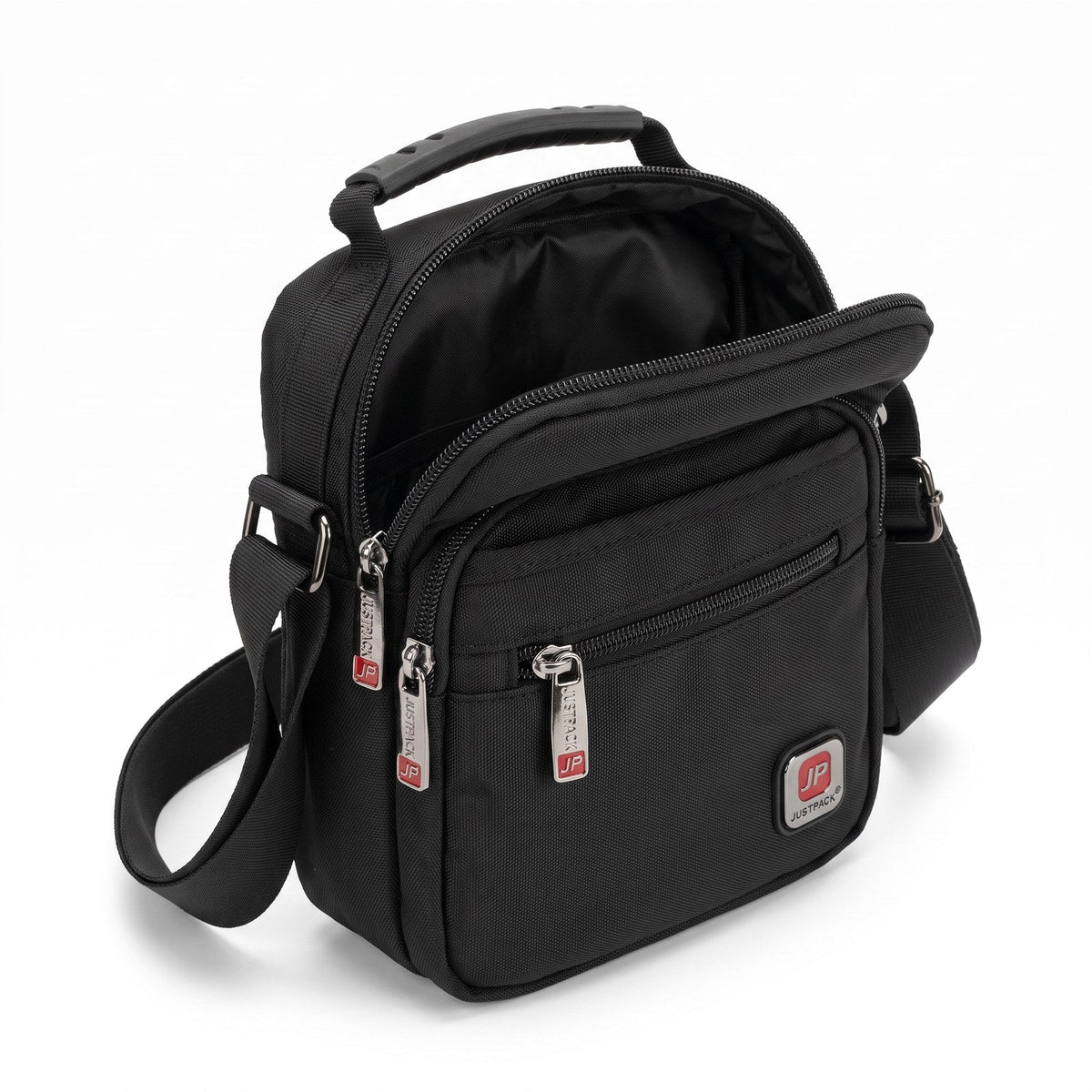 JUSTPACK Courier small crossbody, main compartment open