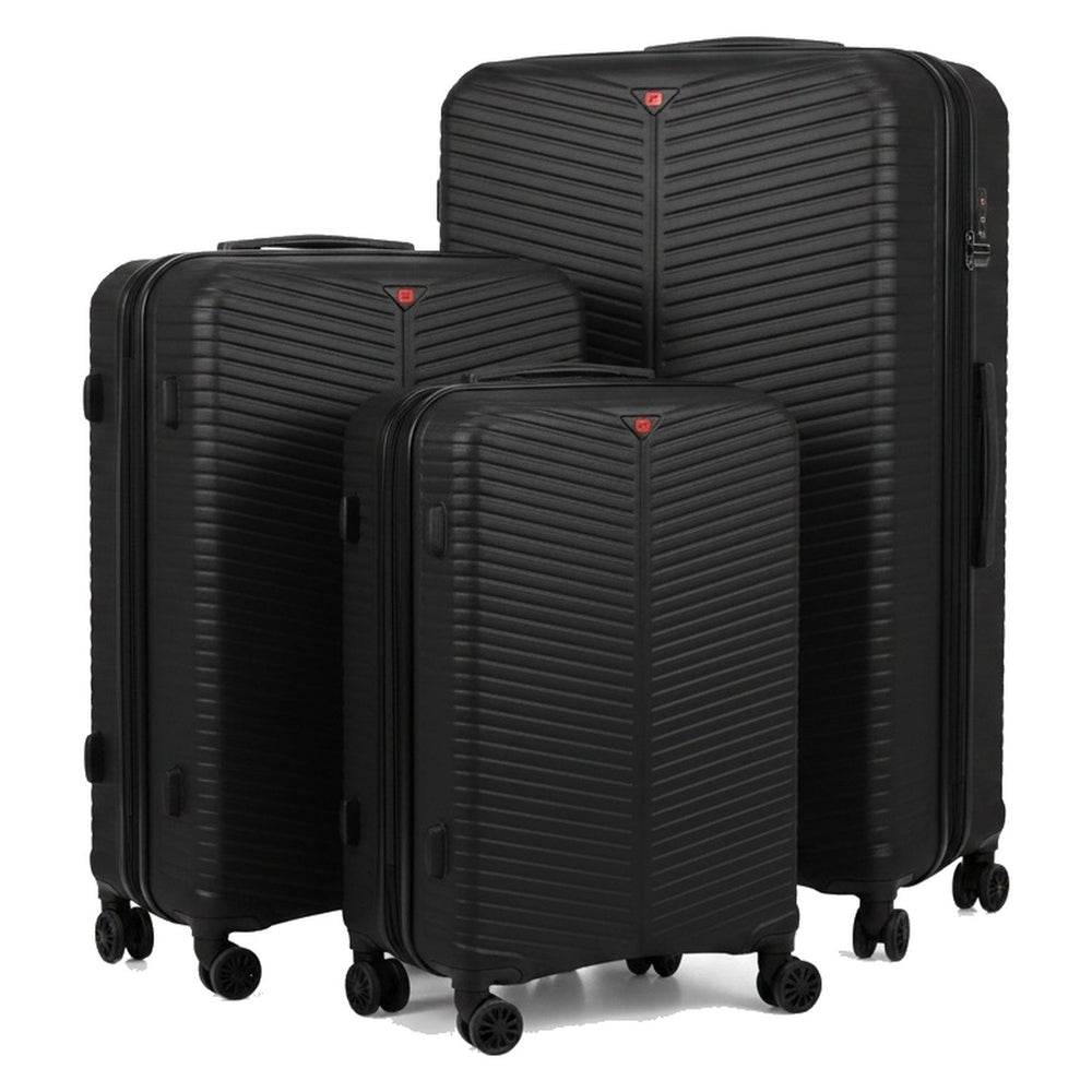 Black 3 piece suitcase set