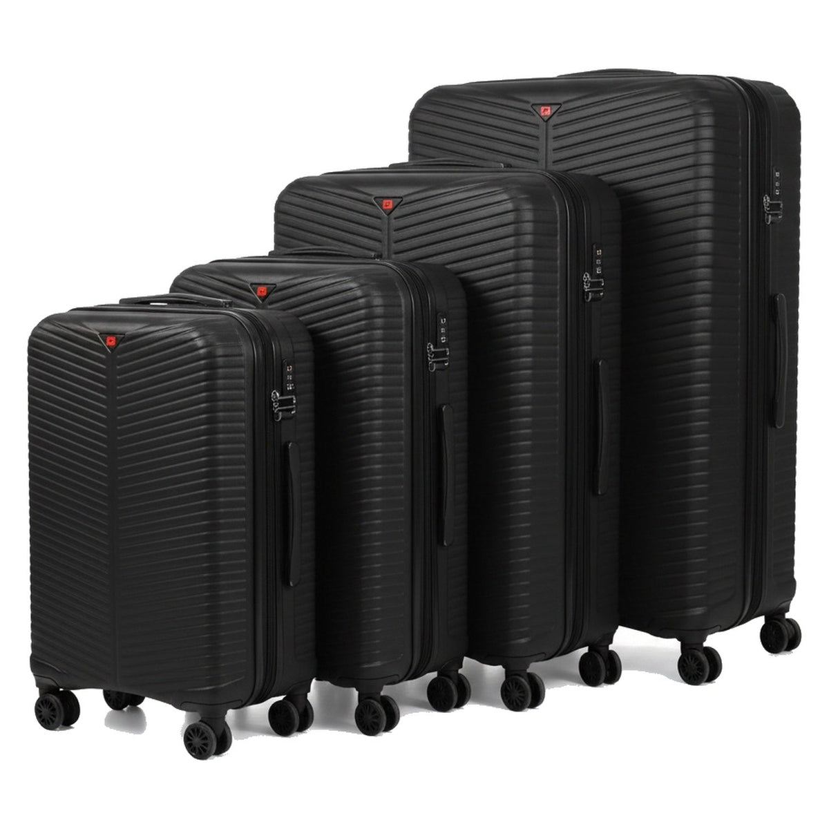 Black 4 piece suitcase set