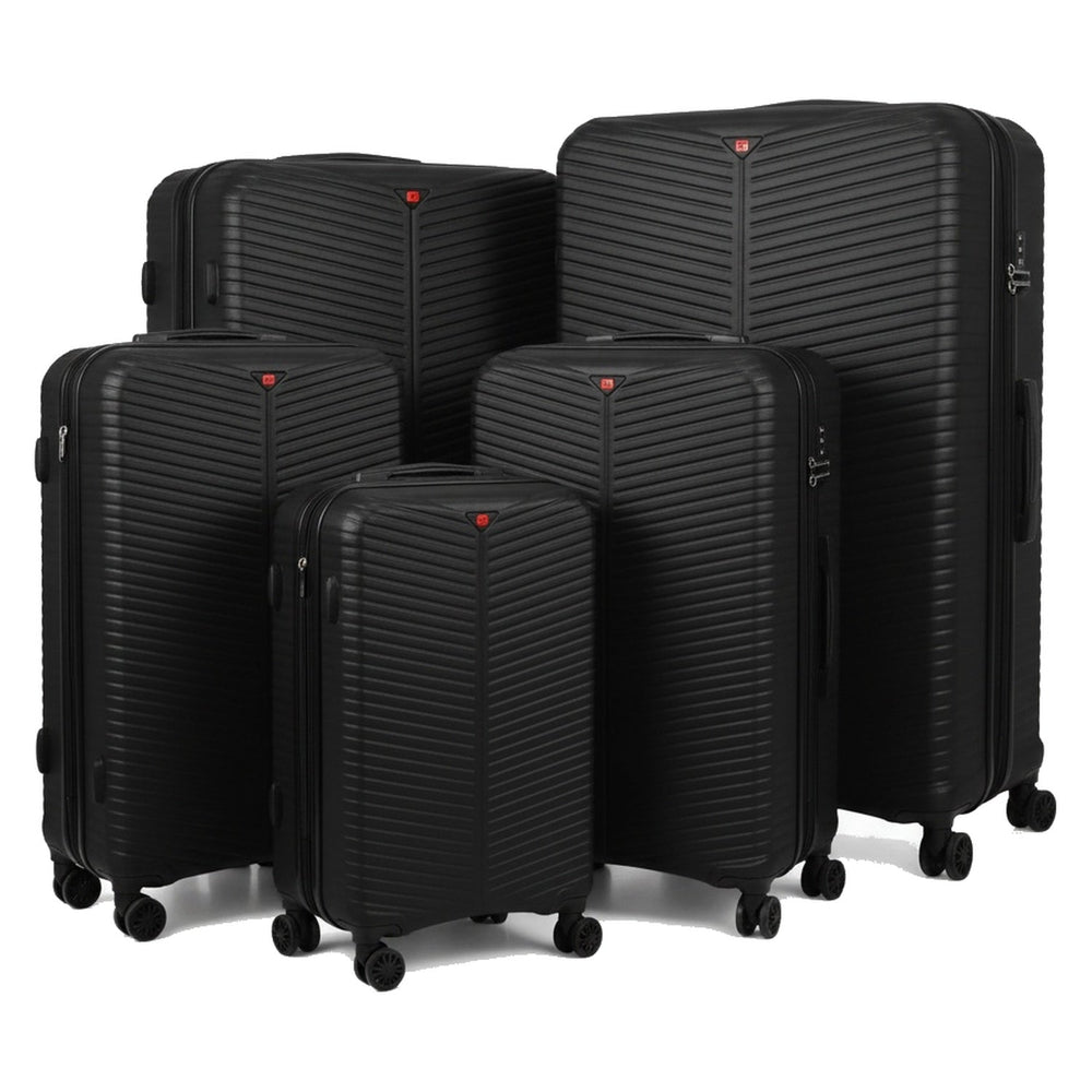Black 5 piece suitcase set