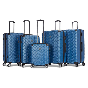 EZ119 | BLUE_SINGLE | Blue honeycomb suitcase