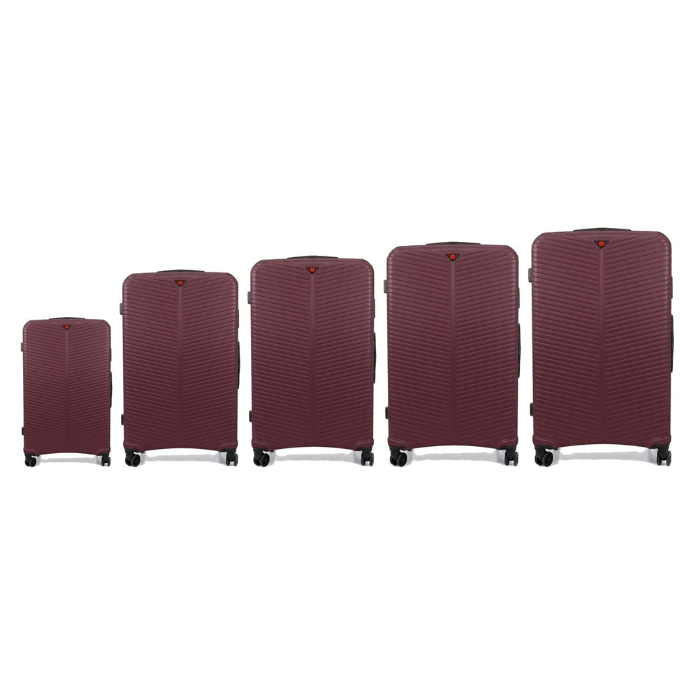 Burgundy hard shell suitcase