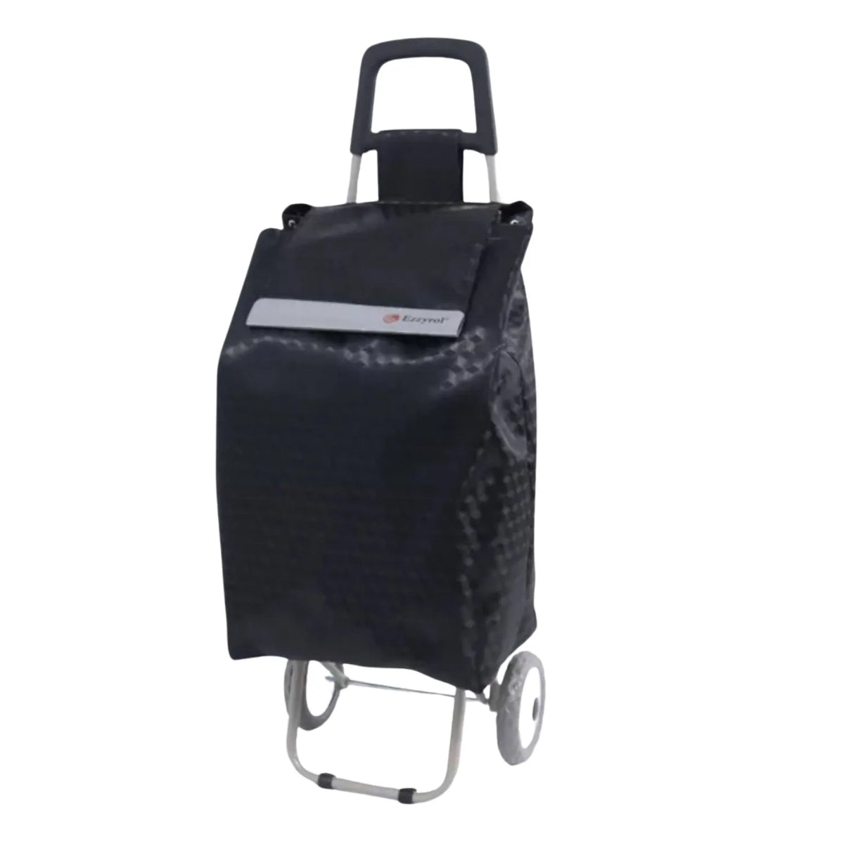 50L Shopping Trolley diamond Pattern Silver, in black