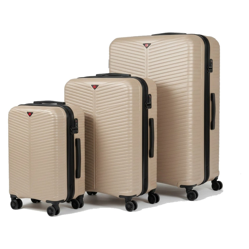 Champagne 3 piece suitcase set
