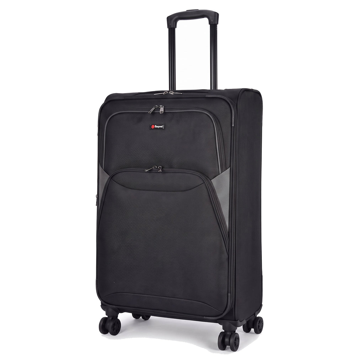 EZ114-BLACK-20 | CABIN 20 | Ezzyrol Loom Black 20 inch cabin suitcase 55 x 40 x 20 cm on white