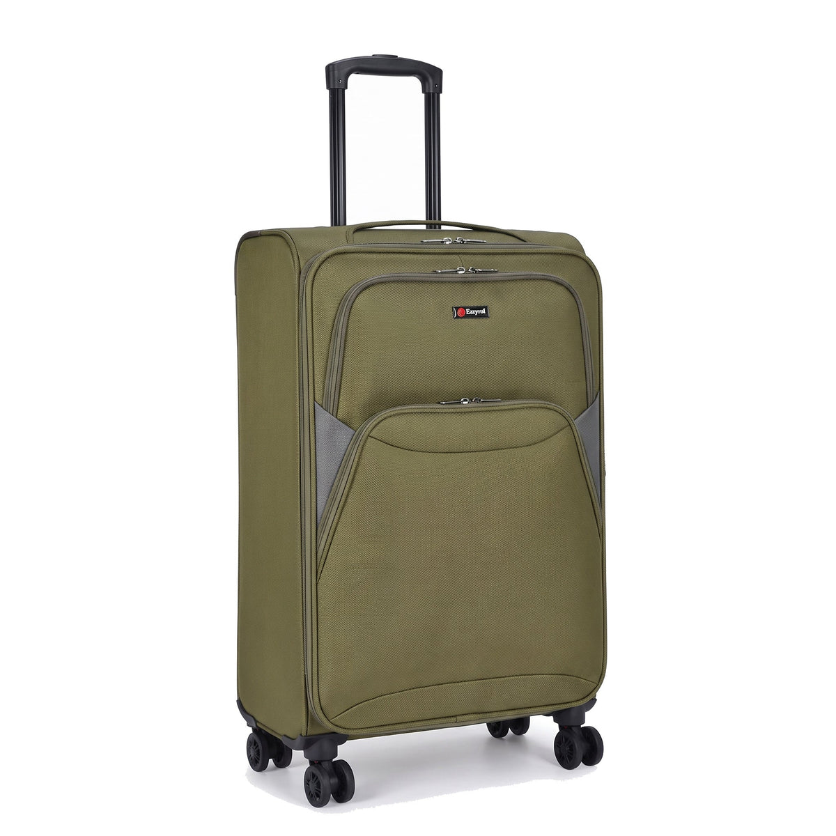EZ114-GREEN-26 | MEDIUM 26 | Ezzyrol Loom Green 26 inch medium suitcase 72 x 48 x 26 cm on white