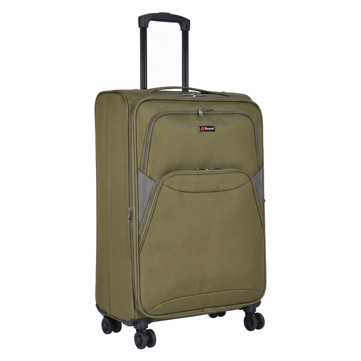 EZ114-GREEN-28 | LARGE 28 | Ezzyrol Loom Green 28 inch large suitcase 79 x 53 x 28 cm on white