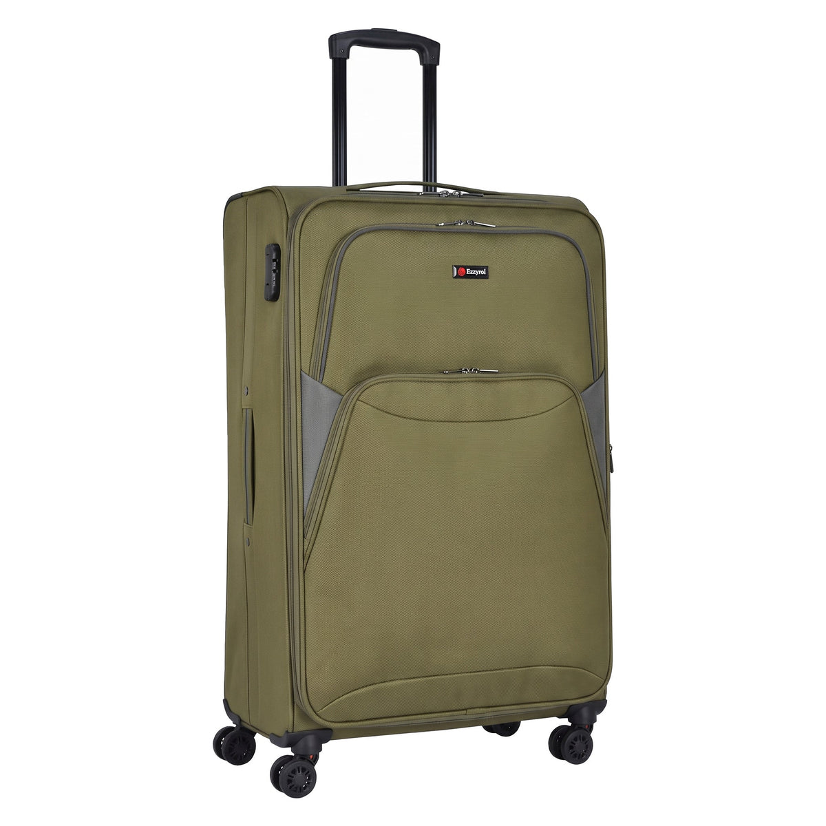 EZ114-GREEN-32 | XXL 32 | Ezzyrol Loom Green 32 inch extra large suitcase 87 x 58 x 31 cm on white
