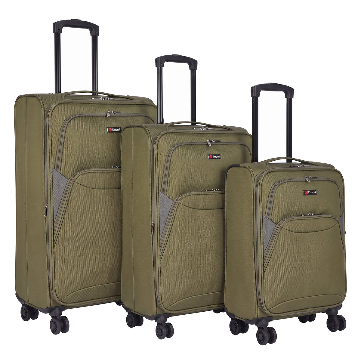 EZ114-GREEN-SET-20-26-28 | SET OF 3 | Ezzyrol Loom Green set of 3, 20, 26 and 28 inch, on white