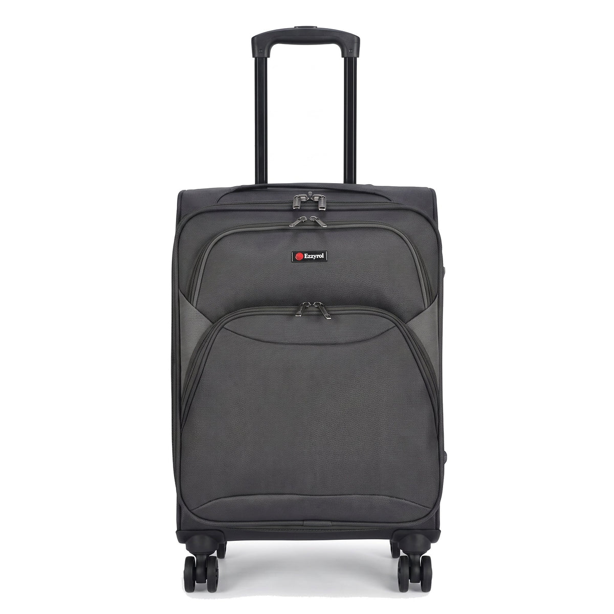 EZ114-GREY-20 | CABIN 20 | Ezzyrol Loom Grey 20 inch cabin suitcase 55 x 40 x 20 cm on white
