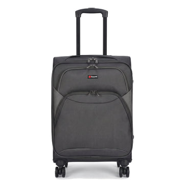 EZ114-GREY-20 | CABIN 20 | Ezzyrol Loom Grey 20 inch cabin suitcase 55 x 40 x 20 cm on white