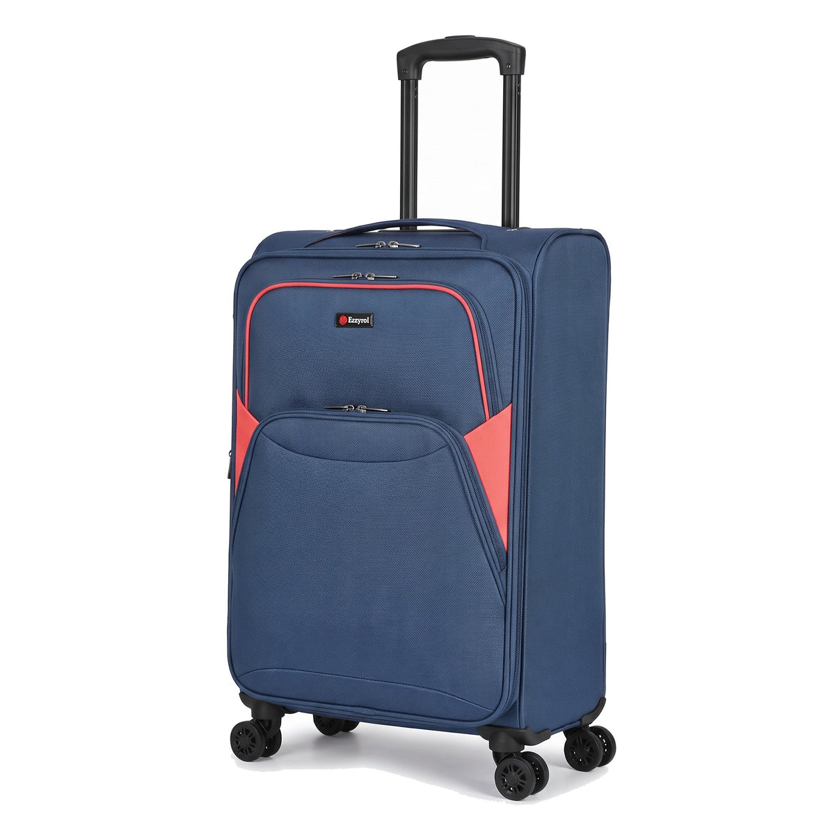 EZ114-NAVY-26 | MEDIUM 26 | Ezzyrol Loom Navy 26 inch medium suitcase 72 x 48 x 26 cm on white